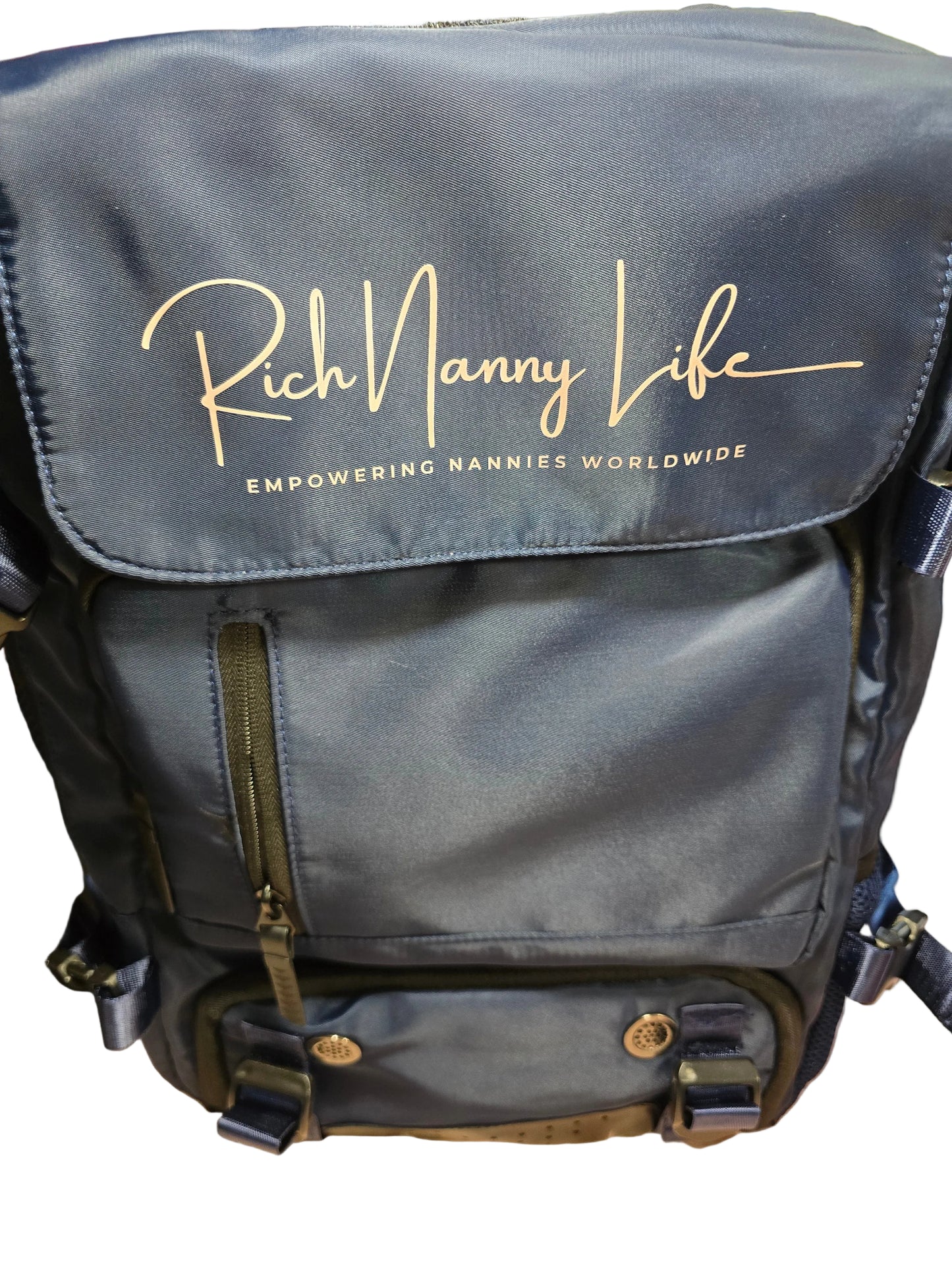 The Blues - Unisex waterproof backpack, crossbody & luggage connect options