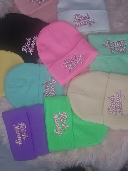 Rich Nanny Pearl Cotton Beanie