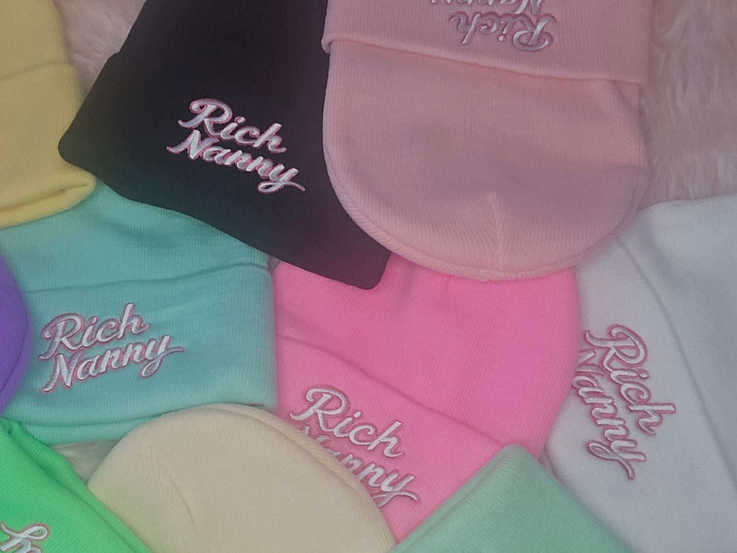 Rich Nanny Smoke Cotton Beanie