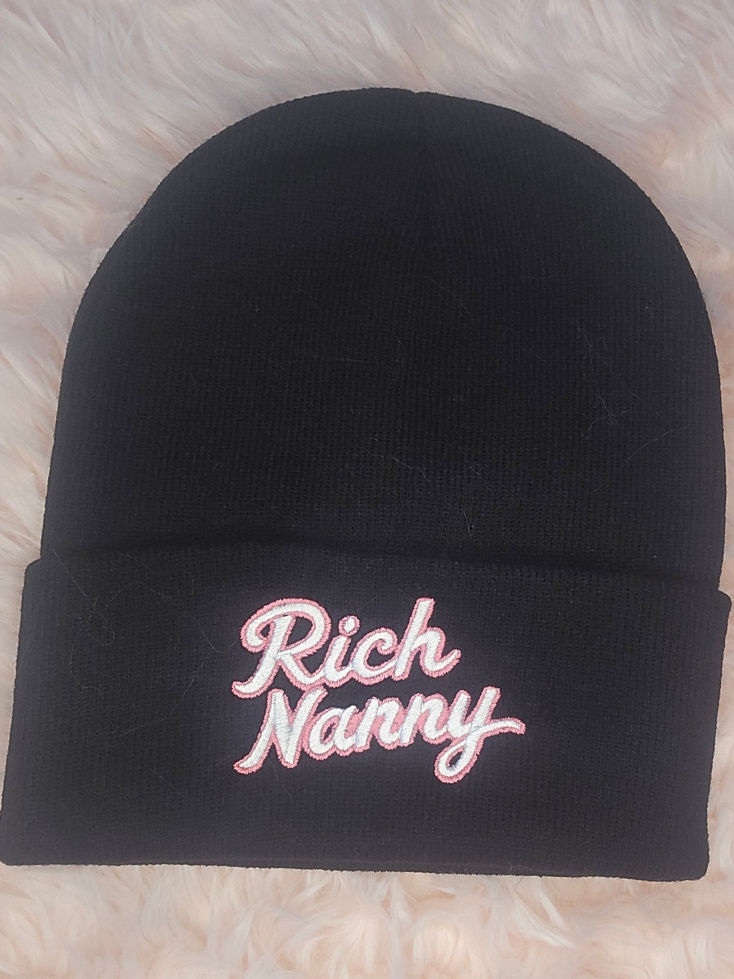 Rich Nanny Smoke Cotton Beanie