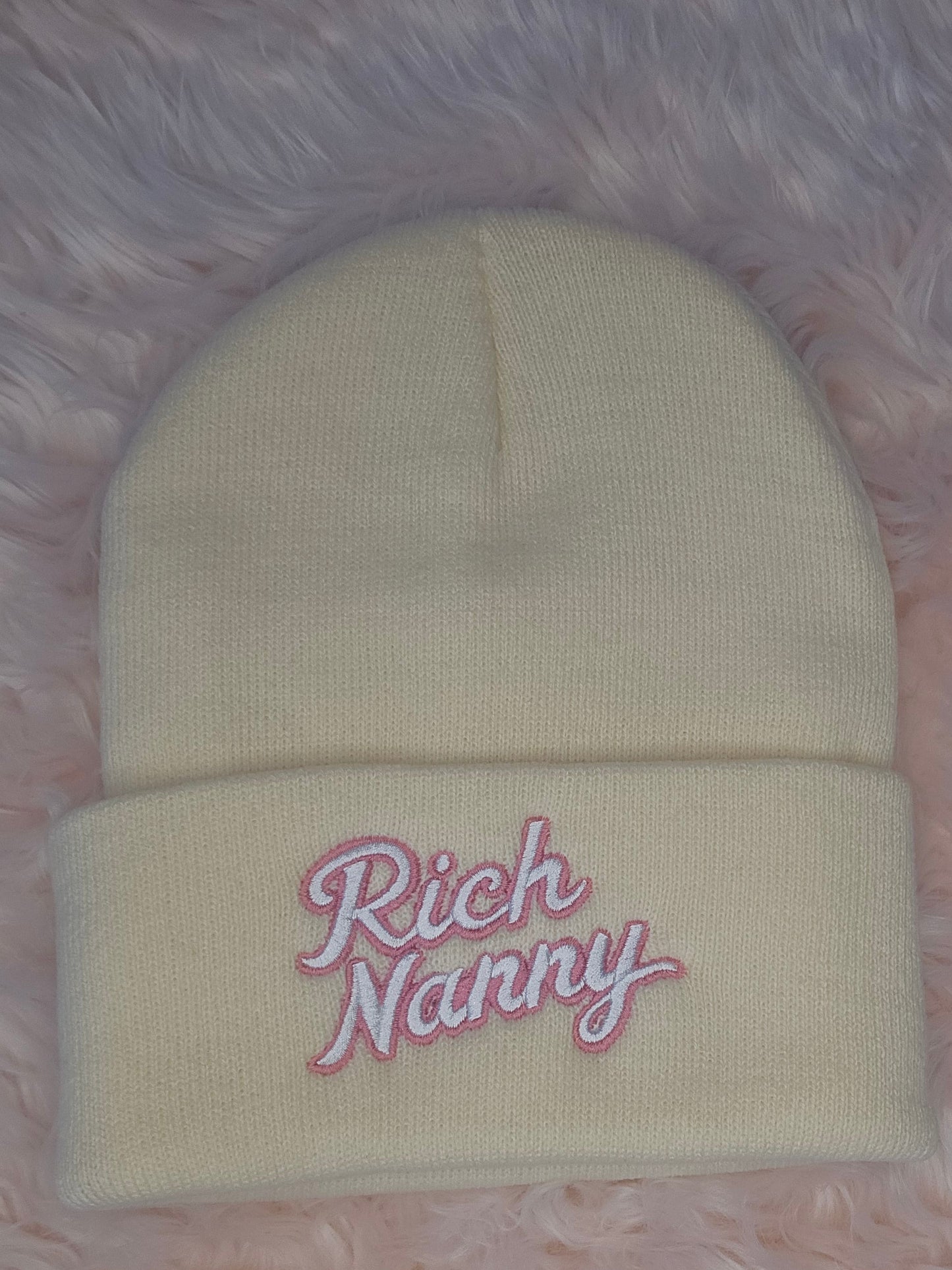 Rich Nanny Pearl Cotton Beanie
