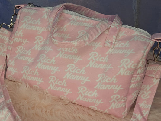 Baby Pink Crossbody Tote Bag