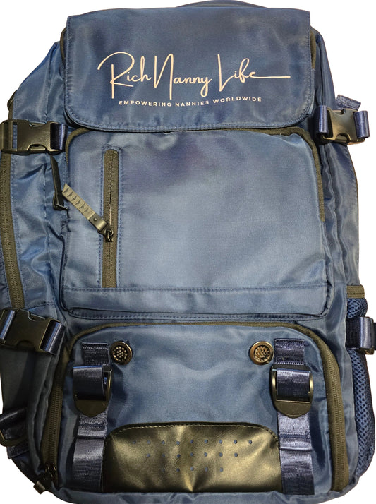 The Blues  - Unisex waterproof backpack, crossbody & luggage connect options