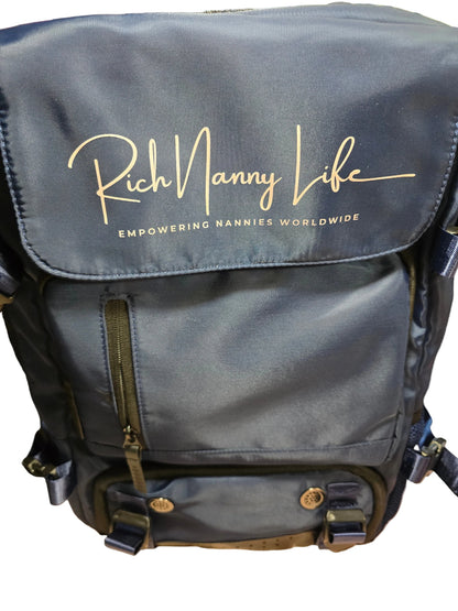 The Blues  - Unisex waterproof backpack, crossbody & luggage connect options